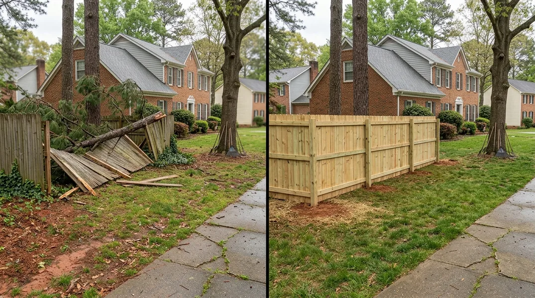 Storm Damage Fence Repair in Raleigh: Insurance Claims, Timelines and What to Do